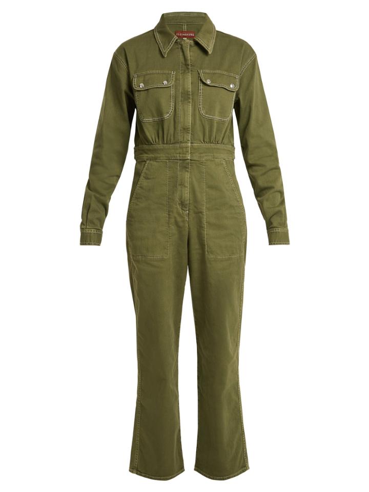 Alexachung Oversized Straight-leg Cotton-blend Jumpsuit