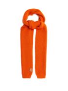 Matchesfashion.com Loewe - Logo-patch Ribbed-wool Scarf - Womens - Orange