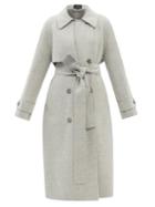 Joseph - Colette Wool-blend Trench Coat - Womens - Light Grey
