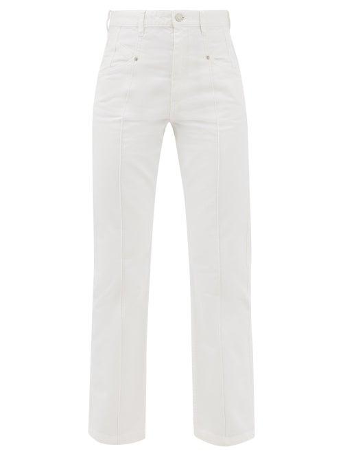 Isabel Marant - Nadege High-rise Raised-seam Jeans - Womens - White