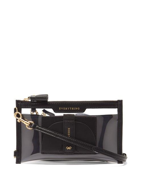 Matchesfashion.com Anya Hindmarch - Everything Leather-trim Cross-body Bag - Womens - Black