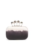Matchesfashion.com Alexander Mcqueen - Four Ring Tie-dye Satin Box Clutch - Womens - Black Pink