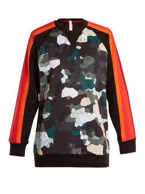 Matchesfashion.com No Ka'oi - Noho Camouflage Print Cotton Blend Performance Top - Womens - Green Multi