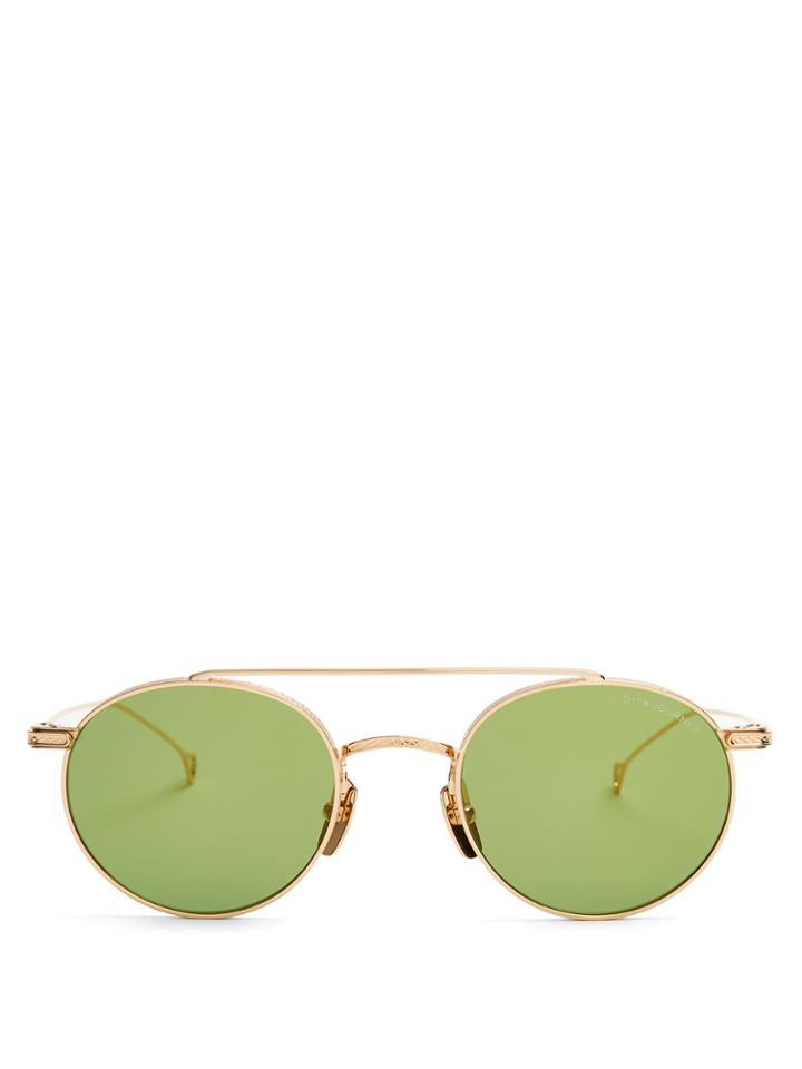 Dita Eyewear Journey Round-frame Metal Sunglasses