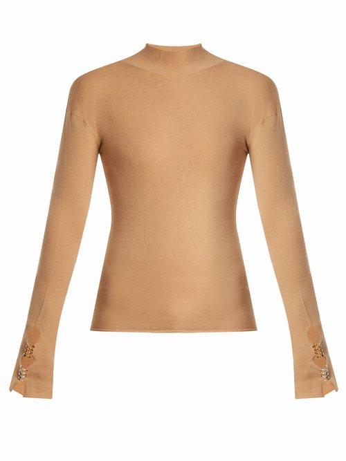 Matchesfashion.com Ellery - Yours Sincerely High Neck Sweater - Womens - Camel