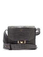 Matchesfashion.com Givenchy - Eden Small Crocodile Effect Leather Shoulder Bag - Womens - Grey