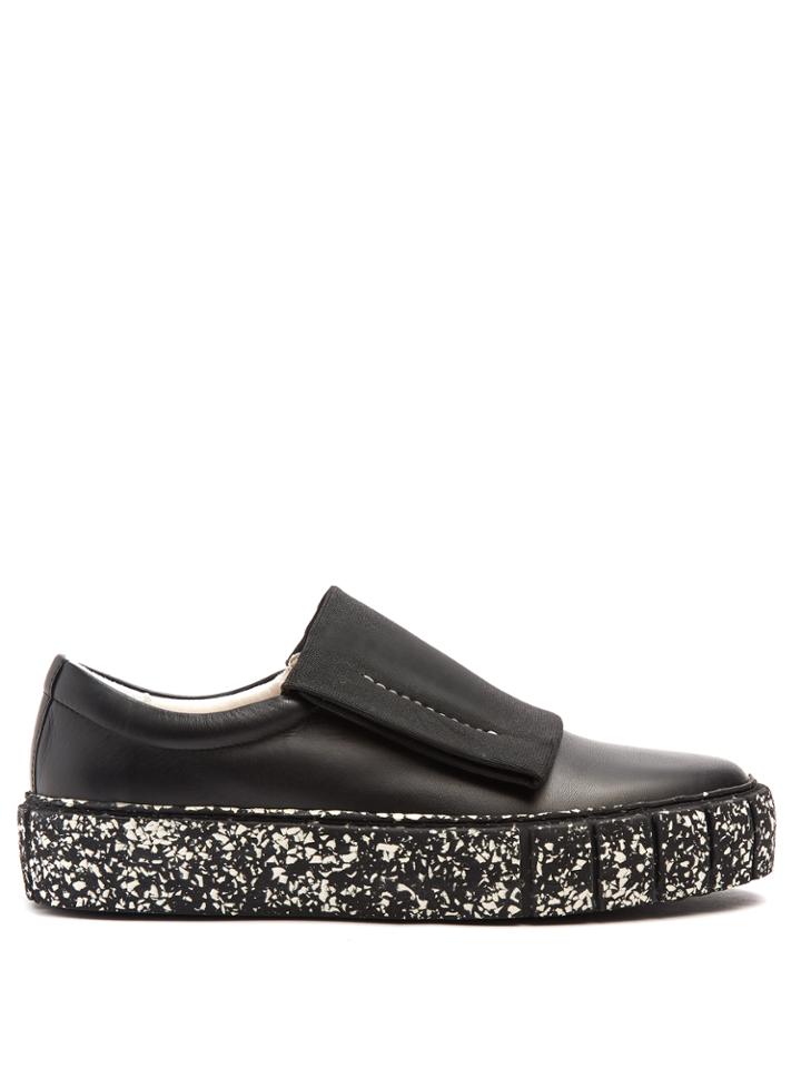 Primury Curio Meta Speckled-print Slip-on Leather Trainers