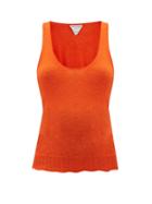 Matchesfashion.com Bottega Veneta - Scoop-neck Cashmere Top - Womens - Orange