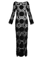 Matchesfashion.com My Beachy Side - Dreamcatcher Crochet Knit Maxi Dress - Womens - Black
