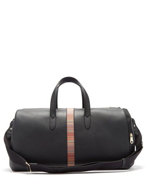 Matchesfashion.com Paul Smith - Signature Stripe Panelled Leather Holdall - Mens - Black