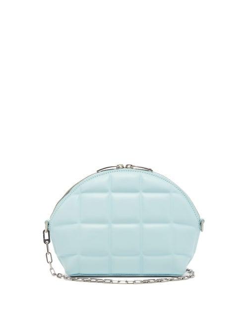 Matchesfashion.com Bottega Veneta - Quilted Leather Shoulder Bag - Womens - Light Blue