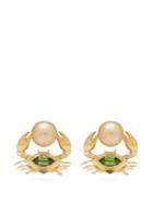 Matchesfashion.com Daniela Villegas - Cangrejitos Mismatched 18kt Gold Earrings - Womens - Green Gold