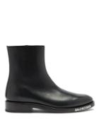 Matchesfashion.com Balenciaga - Soft Logo-debossed Leather Boots - Mens - Black
