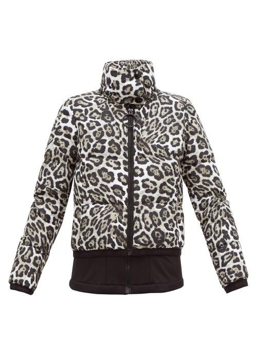 Matchesfashion.com Goldbergh - Lua Leopard Print Quilted Ski Jacket - Womens - Leopard