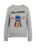 Gucci Spaceship-appliqu Distressed Cotton Sweatshirt