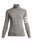 Matchesfashion.com Thom Browne - Cashmere Roll Neck Sweater - Womens - Light Grey