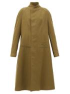 Matchesfashion.com Haider Ackermann - Proud Stand-collar Wool-twill Single-breasted Coat - Womens - Brown