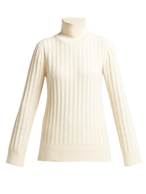 Matchesfashion.com The Row - Marton Ribbed Cashmere Sweater - Womens - Cream