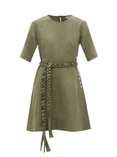 Ladies Beachwear Belize - Genesis Belted Linen Mini Dress - Womens - Khaki