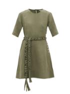 Ladies Beachwear Belize - Genesis Belted Linen Mini Dress - Womens - Khaki