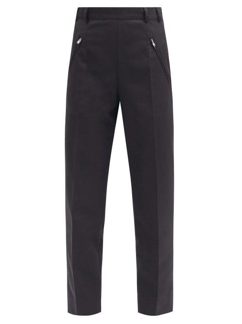 Matchesfashion.com Maison Margiela - Four-stitches High-rise Twill Trousers - Womens - Black