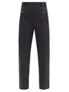 Matchesfashion.com Maison Margiela - Four-stitches High-rise Twill Trousers - Womens - Black