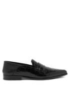 Matchesfashion.com Loewe - Collapsible Heel Crocodile Effect Leather Loafers - Womens - Black
