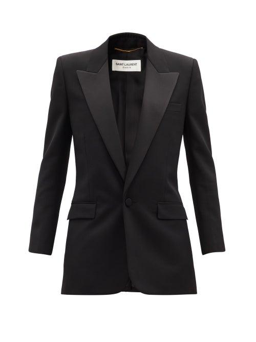 Matchesfashion.com Saint Laurent - Single-breasted Wool-twill Suit Jacket - Womens - Black