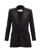 Matchesfashion.com Saint Laurent - Single-breasted Wool-twill Suit Jacket - Womens - Black