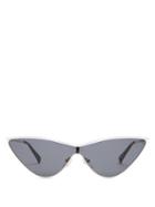 Matchesfashion.com Le Specs - The Fugitive Cat Eye Sunglasses - Womens - White Black
