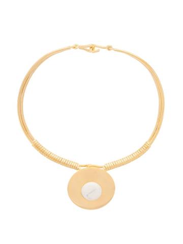 Matchesfashion.com Joelle Kharrat - Chapiteau Gold Plated Choker Necklace - Womens - White