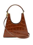 Matchesfashion.com Staud - Rey Mini Crocodile-effect Leather Handbag - Womens - Brown