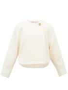 Matchesfashion.com Chlo - Festive Cropped Wool-blend Jacket - Womens - Ivory