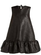 Matchesfashion.com Cecilie Bahnsen - Lala Silk Cloqu Mini Dress - Womens - Black