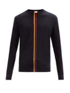 Matchesfashion.com Paul Smith - Artist-stripe Merino-wool Sweater - Mens - Navy