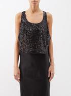 Tom Ford - Sequinned Tank Top - Womens - Black