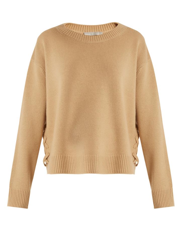 Vince Lace-up Side Cashmere Sweater