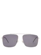 Matchesfashion.com Dior Homme Sunglasses - Square Frame Metal Sunglasses - Mens - Silver