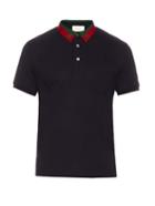 Gucci Bee-embroidered Piqu Polo Shirt