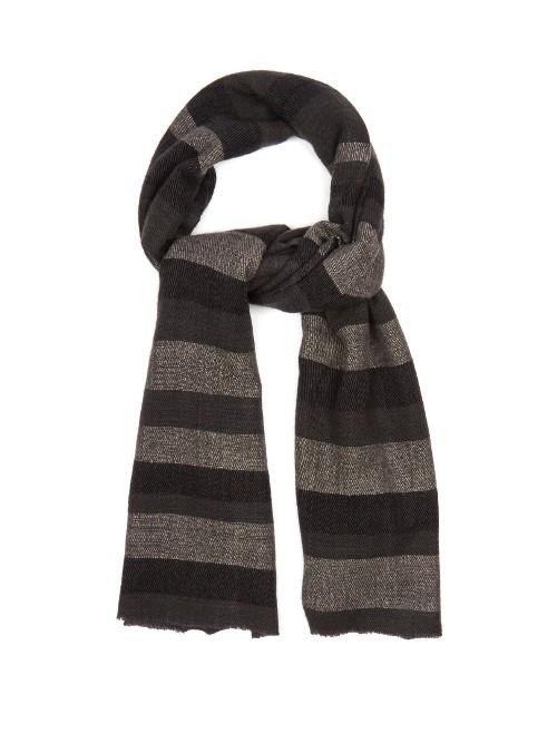 Denis Colomb Annapuna Striped Cashmere Scarf