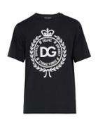 Matchesfashion.com Dolce & Gabbana - Logo Print Cotton Jersey T Shirt - Mens - Black