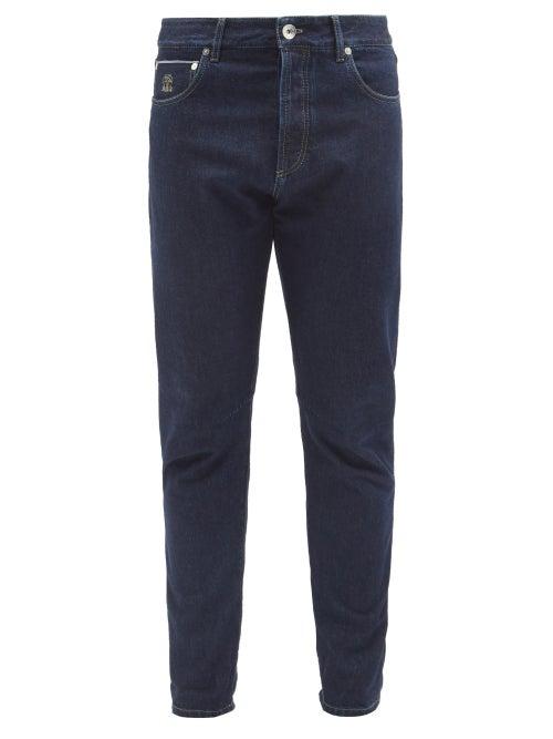 Mens Rtw Brunello Cucinelli - Mid-rise Slim-leg Jeans - Mens - Indigo