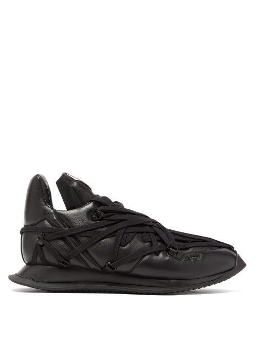 Matchesfashion.com Rick Owens - Maximal Runner Laced Leather Trainers - Mens - Black