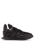 Matchesfashion.com Rick Owens - Maximal Runner Laced Leather Trainers - Mens - Black