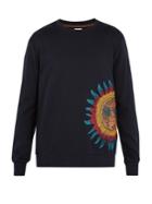 Paul Smith Sun-embroidered Crew-neck Cotton Sweatshirt