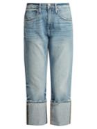 Frame Le Oversized Cuff Mid-rise Jeans