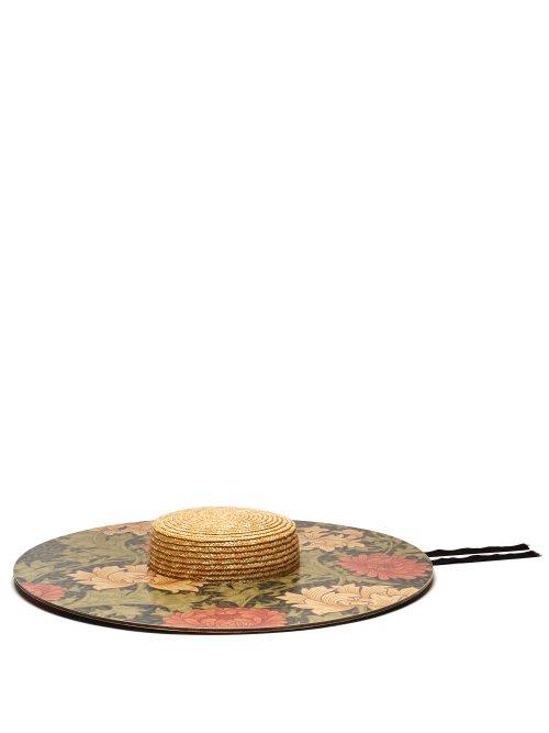 Matchesfashion.com Eliurpi - William Morris Maxi Wooden Hat - Womens - Multi