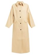Matchesfashion.com Kassl Editions - Point Collar Cotton Blend Trench Coat - Womens - Beige