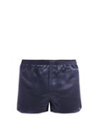 Matchesfashion.com Derek Rose - Bailey Silk-satin Boxer Shorts - Mens - Navy