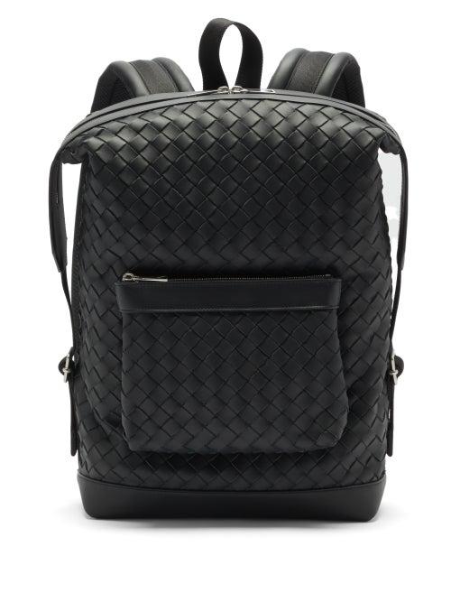 Bottega Veneta - Hidrology Intrecciato Leather Backpack - Mens - Black